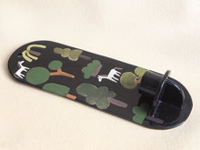 Load image into Gallery viewer, Handmade Ceramic Wall Hanging Candle Holder- Black with Horses