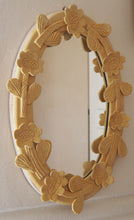 Load image into Gallery viewer, Handmade Ceramic Oval Mirror (with decorative flower edge)