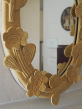 Load image into Gallery viewer, Handmade Ceramic Oval Mirror (with decorative flower edge)