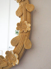 Load image into Gallery viewer, Handmade Ceramic Oval Mirror (with decorative flower edge)