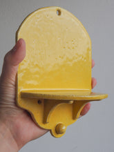 Load image into Gallery viewer, Handmade Ceramic Wall Hanging Shelf- Yellow