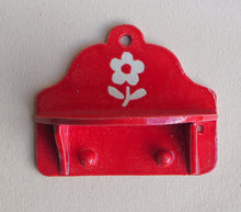 Load image into Gallery viewer, Handmade Ceramic Wall Hanging Shelf- Red