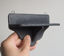 Load image into Gallery viewer, Handmade Ceramic Wall Hanging Shelf- Black