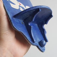 Load image into Gallery viewer, Handmade Ceramic Wall Hanging Shelf- Dark Blue