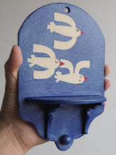 Load image into Gallery viewer, Handmade Ceramic Wall Hanging Shelf- Dark Blue