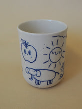 Load image into Gallery viewer, Handmade Ceramic Mug- Doodle mug