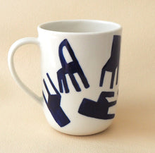 Load image into Gallery viewer, Handmade Ceramic Mug- Blue Chairs