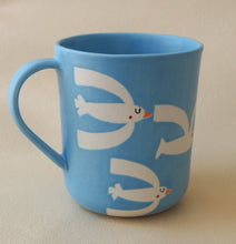 Load image into Gallery viewer, Handmade Ceramic Mug- Birds flying