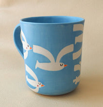 Load image into Gallery viewer, Handmade Ceramic Mug- Birds flying