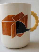 Load image into Gallery viewer, Handmade Ceramic Mug- Cat in a box