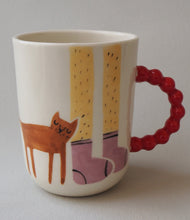 Load image into Gallery viewer, Handmade Ceramic Mug- Cat and Human