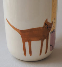 Load image into Gallery viewer, Handmade Ceramic Mug- Cat and Human
