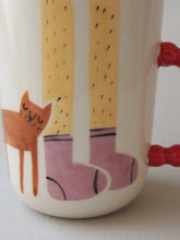 Load image into Gallery viewer, Handmade Ceramic Mug- Cat and Human