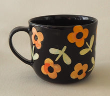 Load image into Gallery viewer, Handmade Ceramic Cup- Orange Flowers/Small