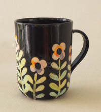 Load image into Gallery viewer, Handmade Ceramic Mug- Pink flowers