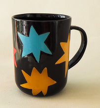 Load image into Gallery viewer, Handmade Ceramic Mug- Red Blue Yellow Stars