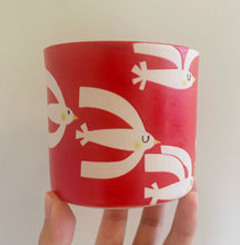 Load image into Gallery viewer, Handmade Ceramic Mug-Red/Birds