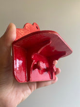 Load image into Gallery viewer, Handmade Ceramic Wall Hanging Shelf- Red