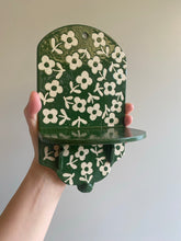 Load image into Gallery viewer, Handmade Ceramic Wall Hanging Shelf-Green