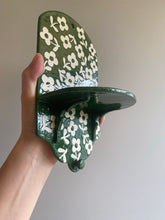 Load image into Gallery viewer, Handmade Ceramic Wall Hanging Shelf-Green