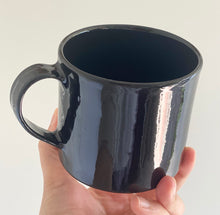 Load image into Gallery viewer, Handmade Ceramic Mug- black/Cat