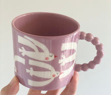 Load image into Gallery viewer, Handmade Ceramic Mug-Birds-Purple