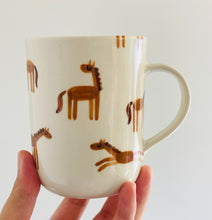 Load image into Gallery viewer, Handmade Ceramic Mug- Horses