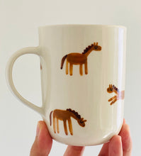 Load image into Gallery viewer, Handmade Ceramic Mug- Horses