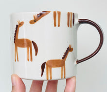 Load image into Gallery viewer, Handmade Ceramic Mug-Horses
