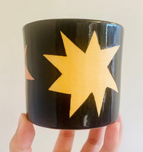 Load image into Gallery viewer, Handmade Ceramic Mug-Black cup/Stars