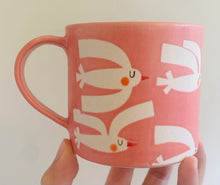 Load image into Gallery viewer, Handmade Ceramic Mug-Pink/Birds