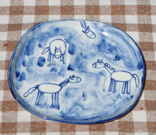 Load image into Gallery viewer, Small Handmade Ceramic Plate- Silly Horses
