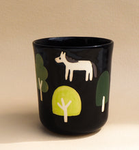 Load image into Gallery viewer, Handmade Ceramic Mug- Two horses among the trees (#2)
