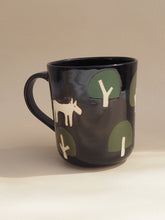 Load image into Gallery viewer, Handmade Ceramic Mug- Two horses among the trees
