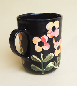 Handmade Ceramic Mug- floral mug #7