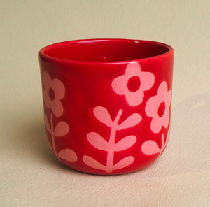 Handmade Ceramic Cup- floral