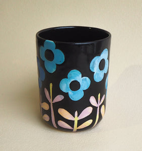 Handmade Ceramic Mug- floral mug #6