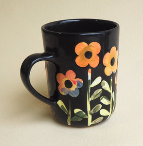 Handmade Ceramic Mug- floral mug #4