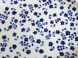 Small Handmade Ceramic Plate- flowers and leaves