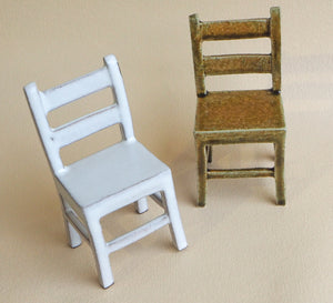 Handmade Ceramic Chair- olive/brown