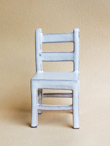 Handmade Ceramic Chair- white