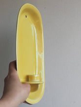 Load image into Gallery viewer, Handmade Ceramic Wall Hanging Candle Holder- Soft Yellow
