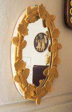 Load image into Gallery viewer, Handmade Ceramic Oval Mirror (with decorative flower edge)
