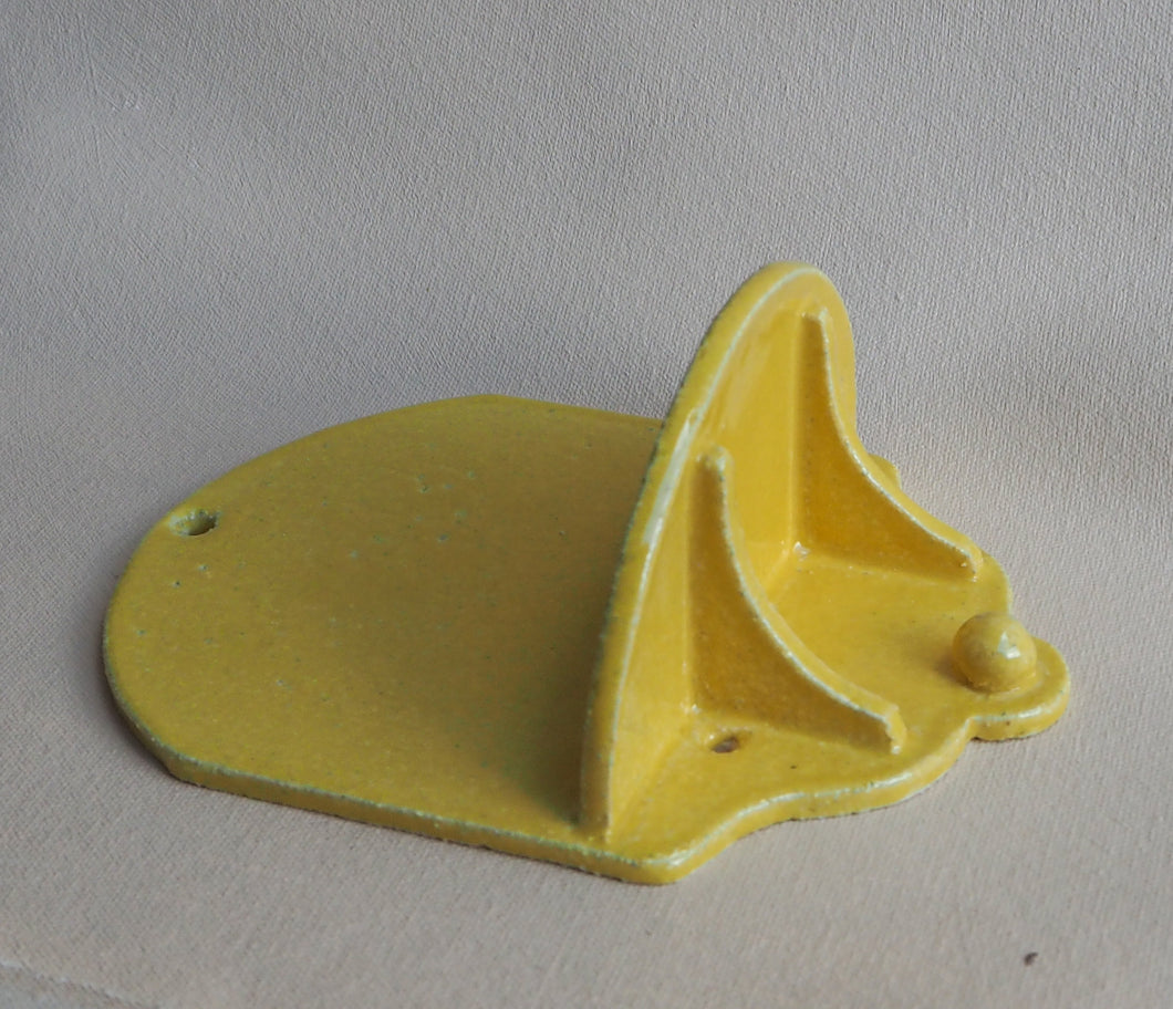 Handmade Ceramic Wall Hanging Shelf- Yellow