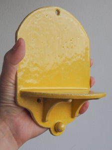 Handmade Ceramic Wall Hanging Shelf- Yellow