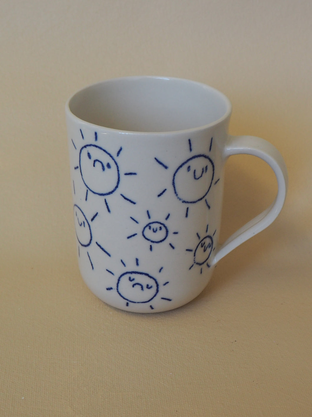 Handmade Ceramic Mug- Doodle mug-Sun