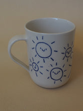 Load image into Gallery viewer, Handmade Ceramic Mug- Doodle mug-Sun
