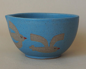 Handmade Ceramic Matcha Bowl- Birds