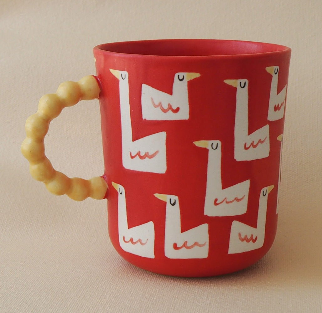 Handmade Ceramic Mug- Geese