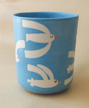 Load image into Gallery viewer, Handmade Ceramic Mug- Birds flying
